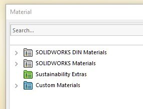 How can I create a Custom Material Library in SOLIDWORKS?