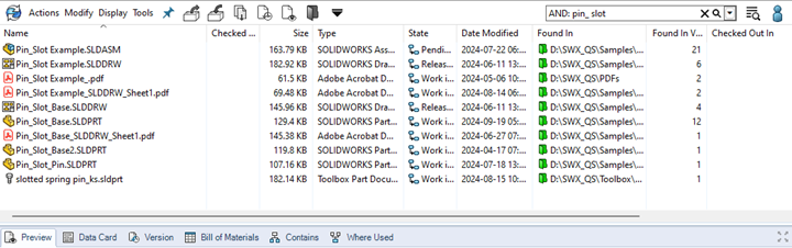 How to use operators in PDM Search?